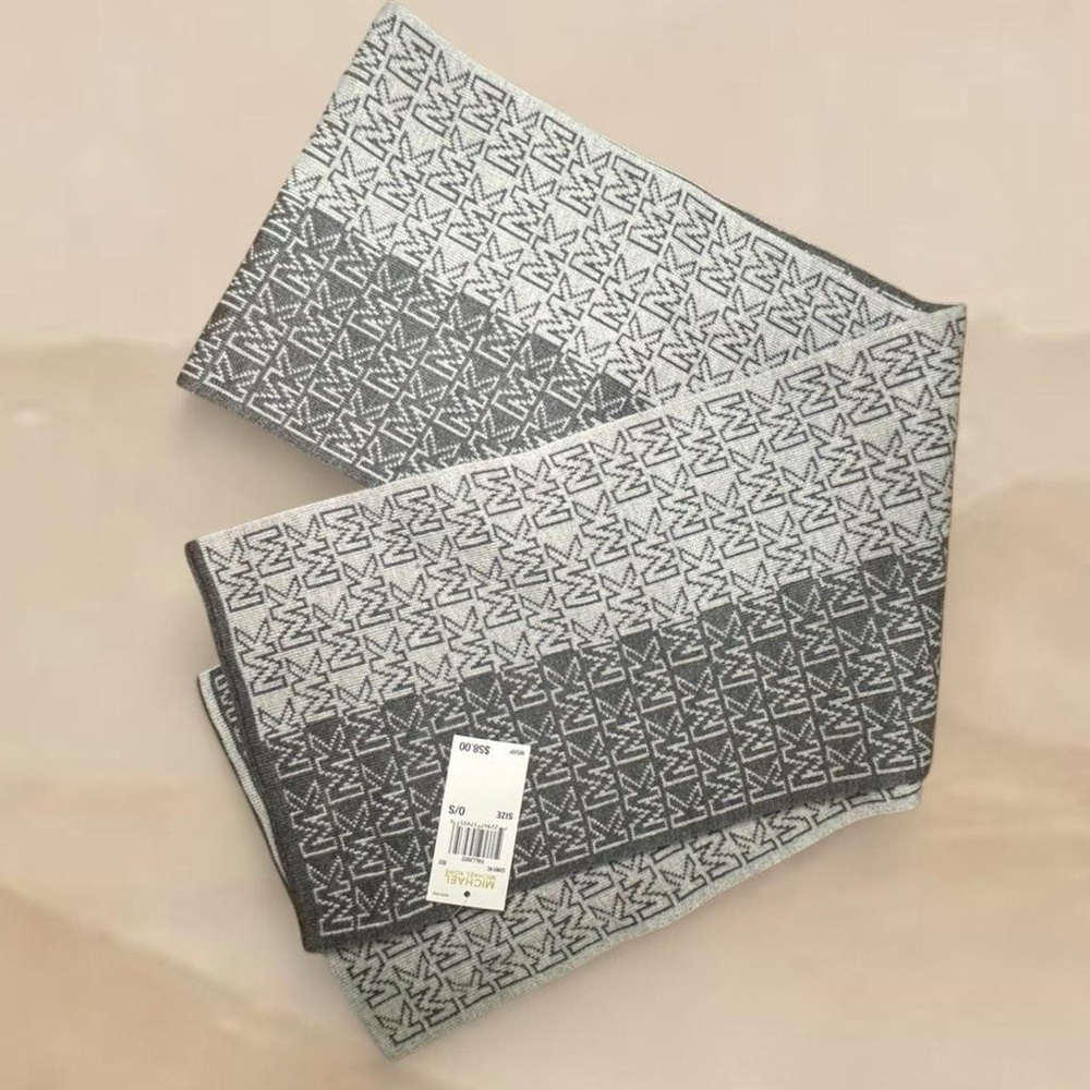 Michael Kors Black and Gray Scarf